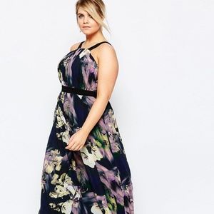 Little Mistress Dresses - Plus Size Purple Floral Maxi Size 20 Little Mistress Dresses - Plus Size Purple Floral Maxi Size 20